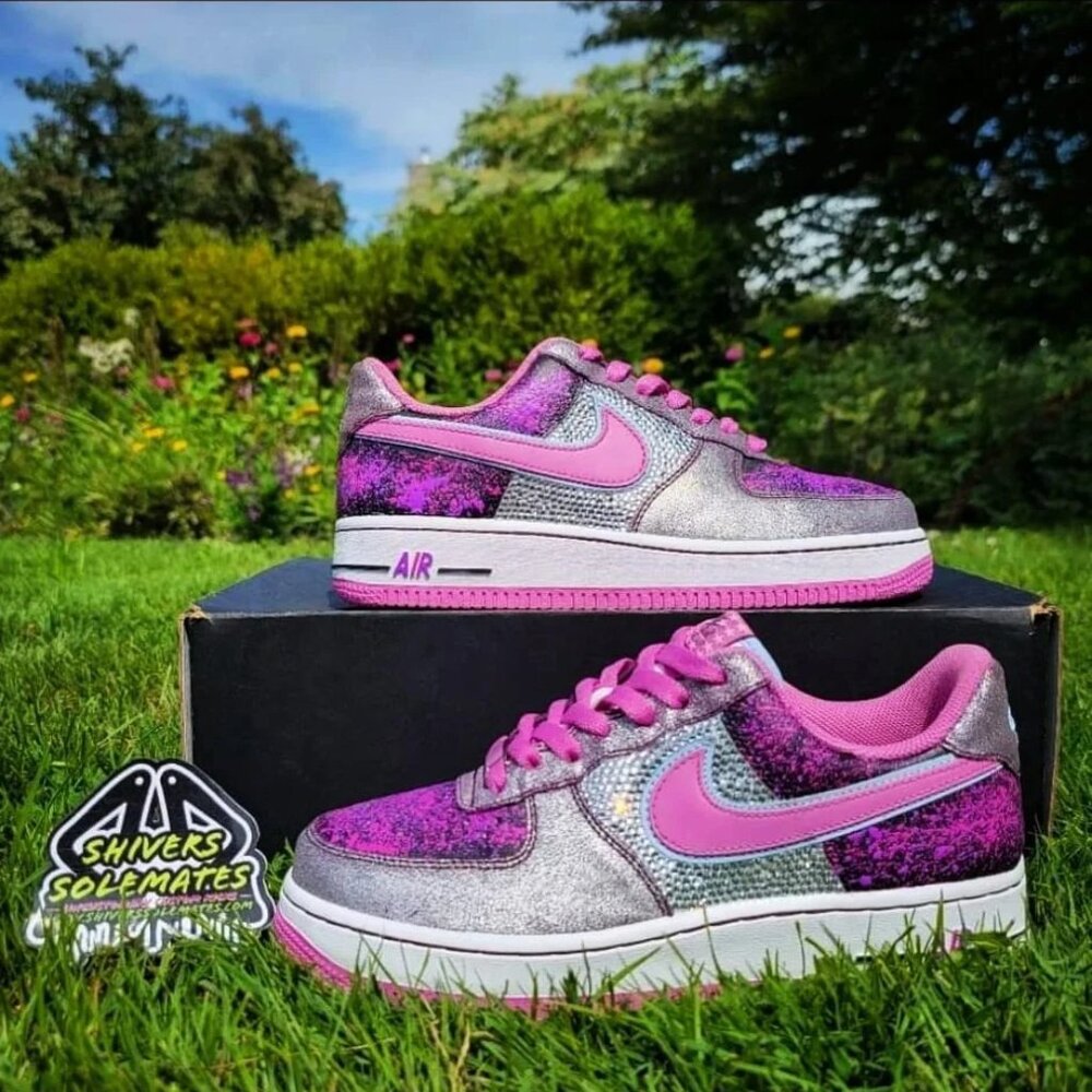 Custom Bling Splatter | Retro Nike AF1 | Low - Picture 5 of 9
